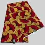 Red Dutch Wax Hollandaise Fabric | 100% Cotton African Textile