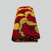 Red Dutch Wax Hollandaise Fabric | 100% Cotton African Textile - Image 3