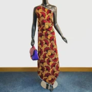 Red Dutch Wax Hollandaise Fabric | 100% Cotton African Textile - Image 4