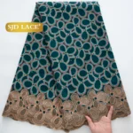 SJD LACE Swiss Voile African Cotton Lace Fabric 2025 High Quality 5 Yards Nigerian Cotton Lace for Sewing Women Party Dress 4460