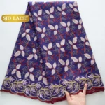 SJD LACE Swiss Voile African Cotton Lace Fabric 2025 High Quality 5 Yards Nigerian Cotton Lace for Sewing Women Party Dress 4460