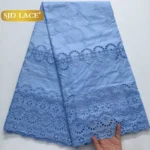 Blue Swiss Voile Lace Fabrics