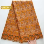 SJD LACE Swiss Voile African Cotton Lace Fabric 2025 High Quality 5 Yards Nigerian Cotton Lace for Sewing Women Party Dress 4460